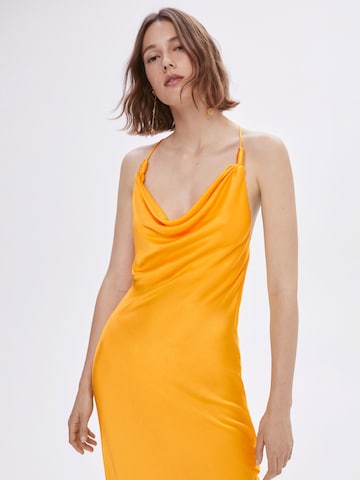 MANGO Společenské šaty 'Griega' – oranžová: přední strana
