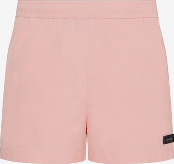 Shorts de bain Calvin Klein Swimwear en rose : devant