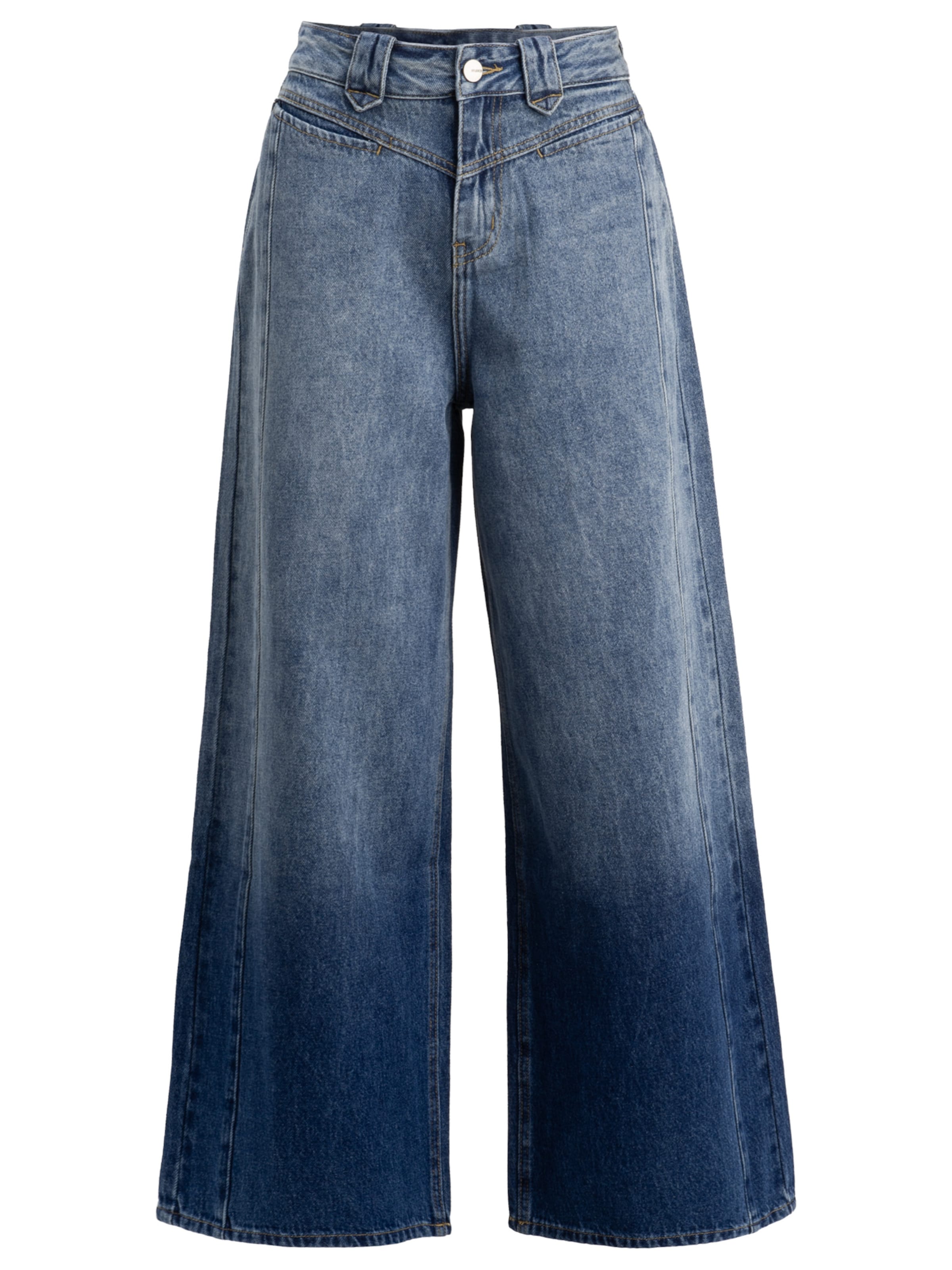 Influencer Kavbojke v velikosti 25-26  | moder denim barva, Prikaz izdelka