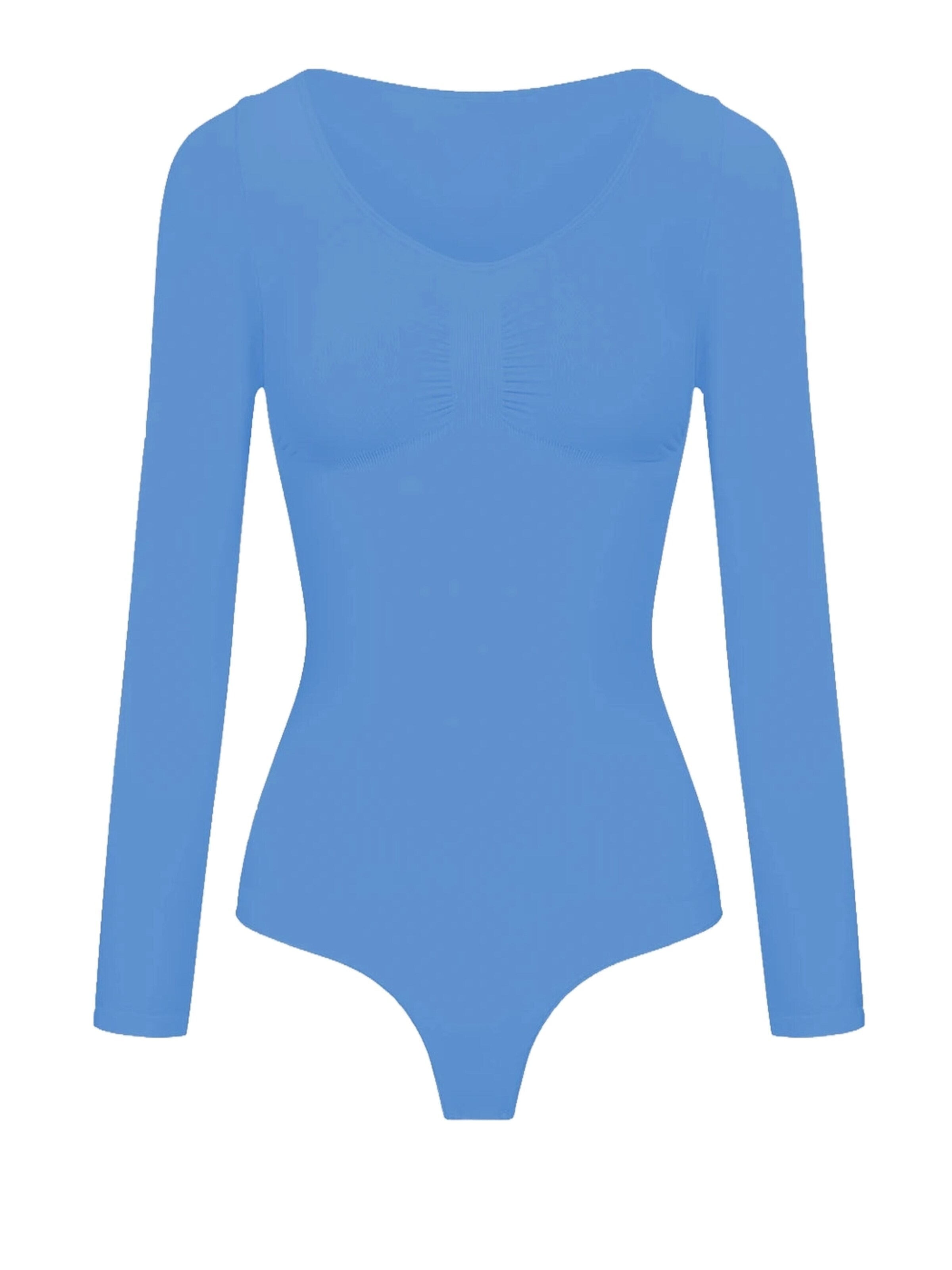 cfab Shaping bodysuit 'Bodysuit Sculpting Shapewear Longsleeve mit String' in Blue: front