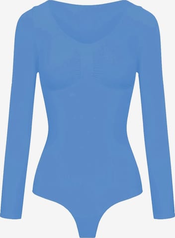 cfab Shaping bodysuit 'Bodysuit Sculpting Shapewear Longsleeve mit String' in Blue: front