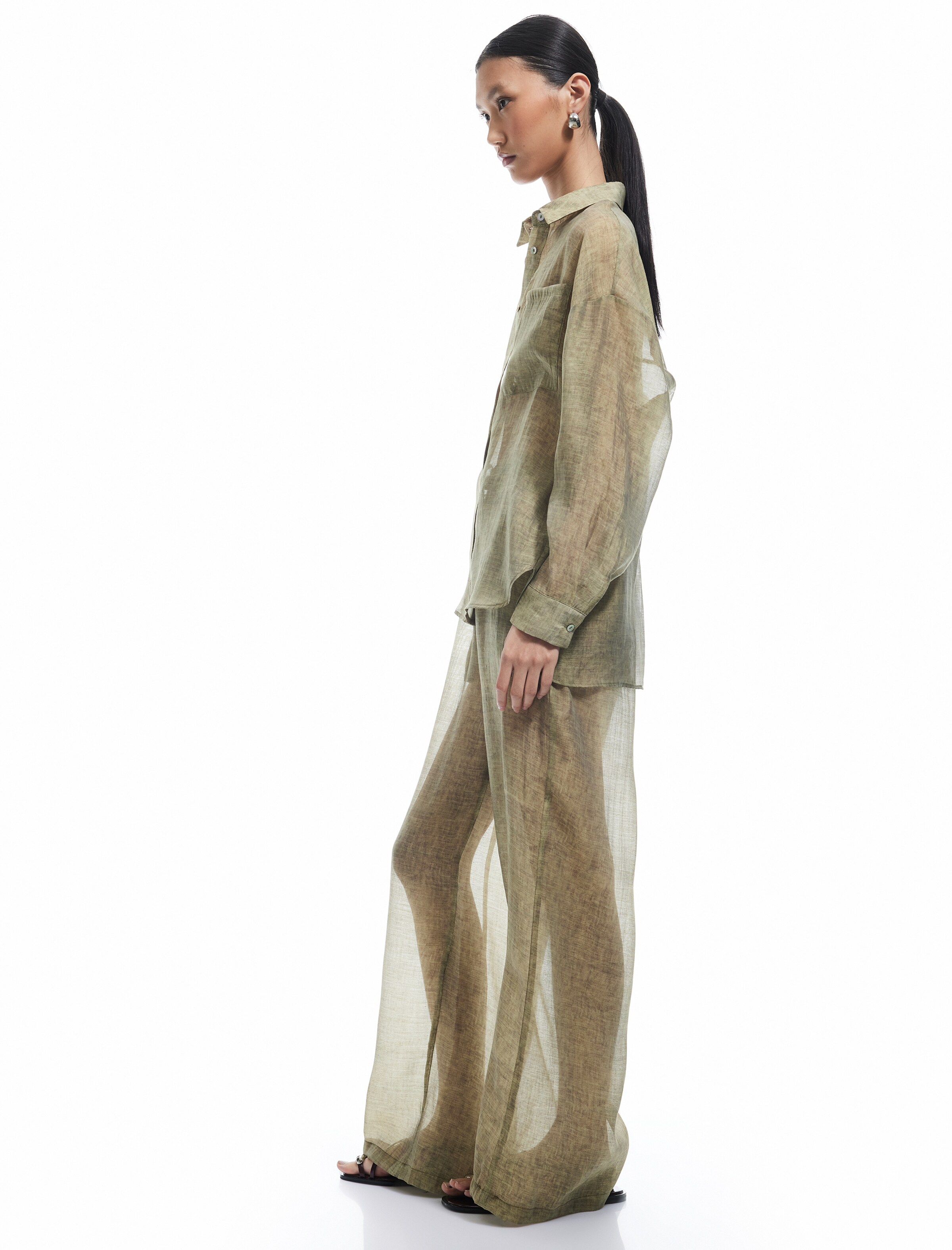 Koton Wide leg Trousers in Green