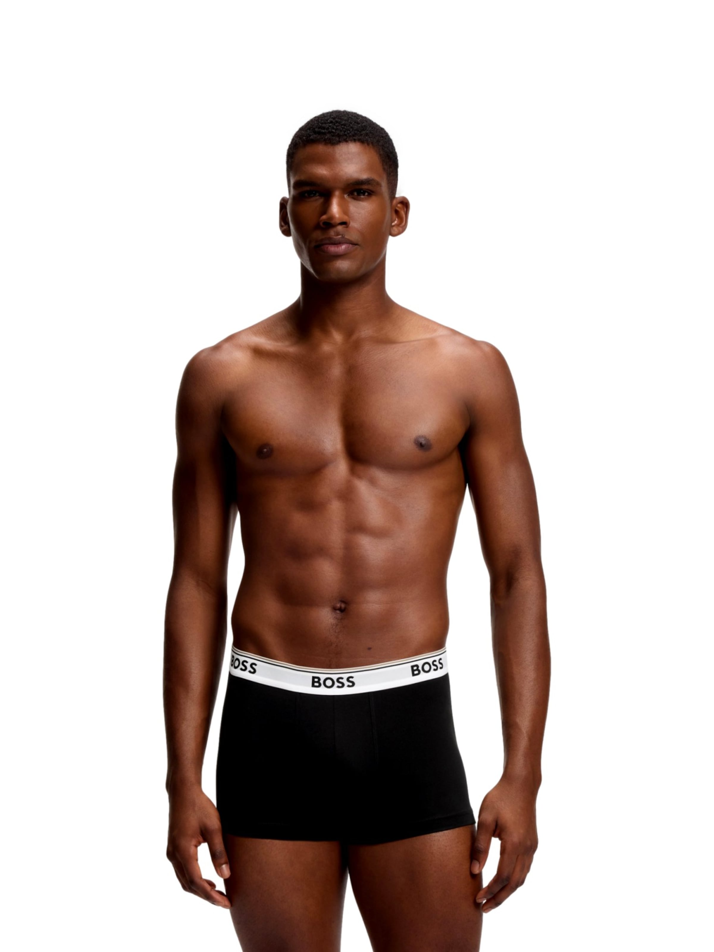BOSS - Calzoncillo boxer en negro: frente