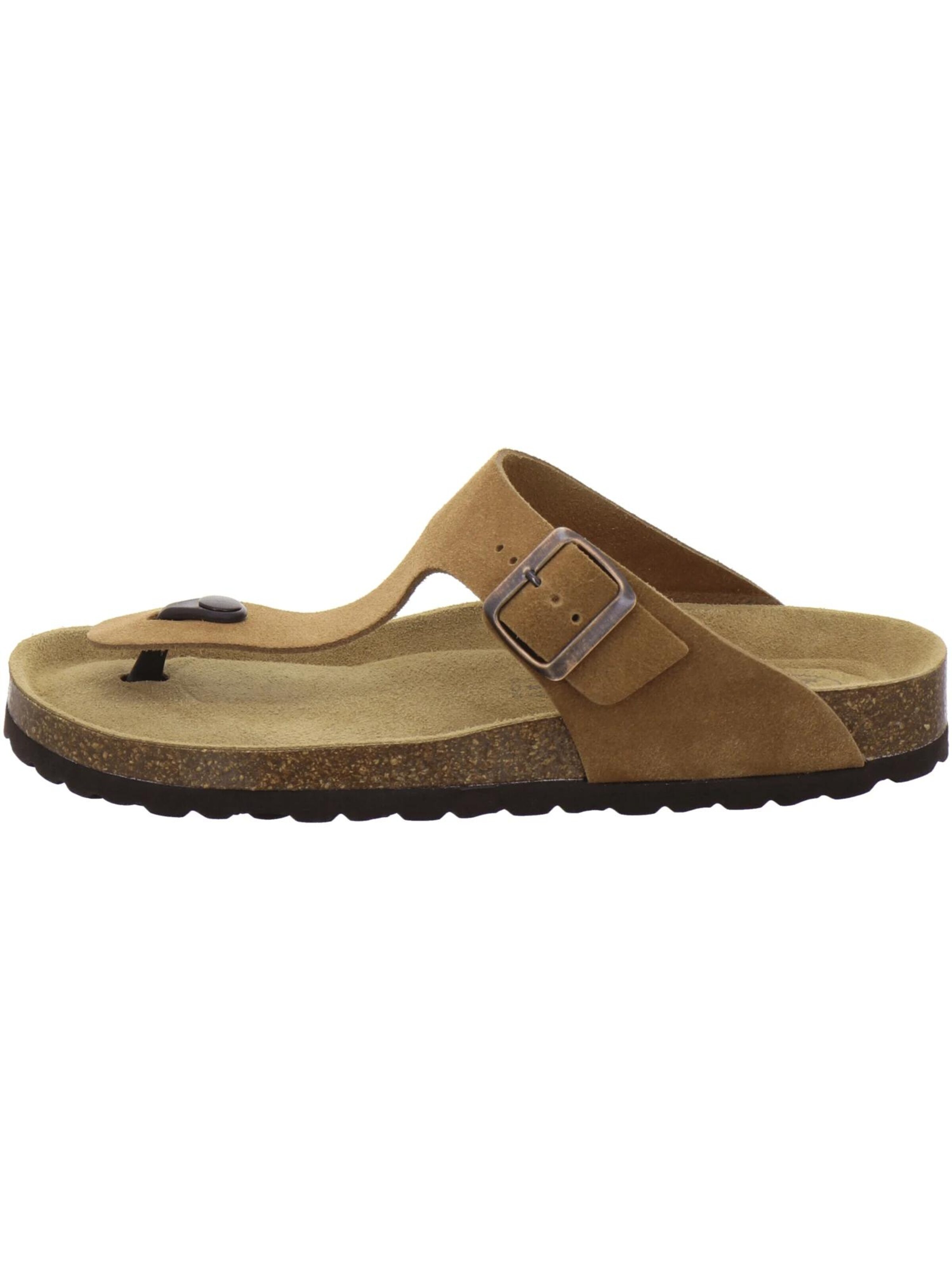 Sandales 'Zehensteg Sandalen Herren cognac Veloursleder' AFS-Schuhe en marron