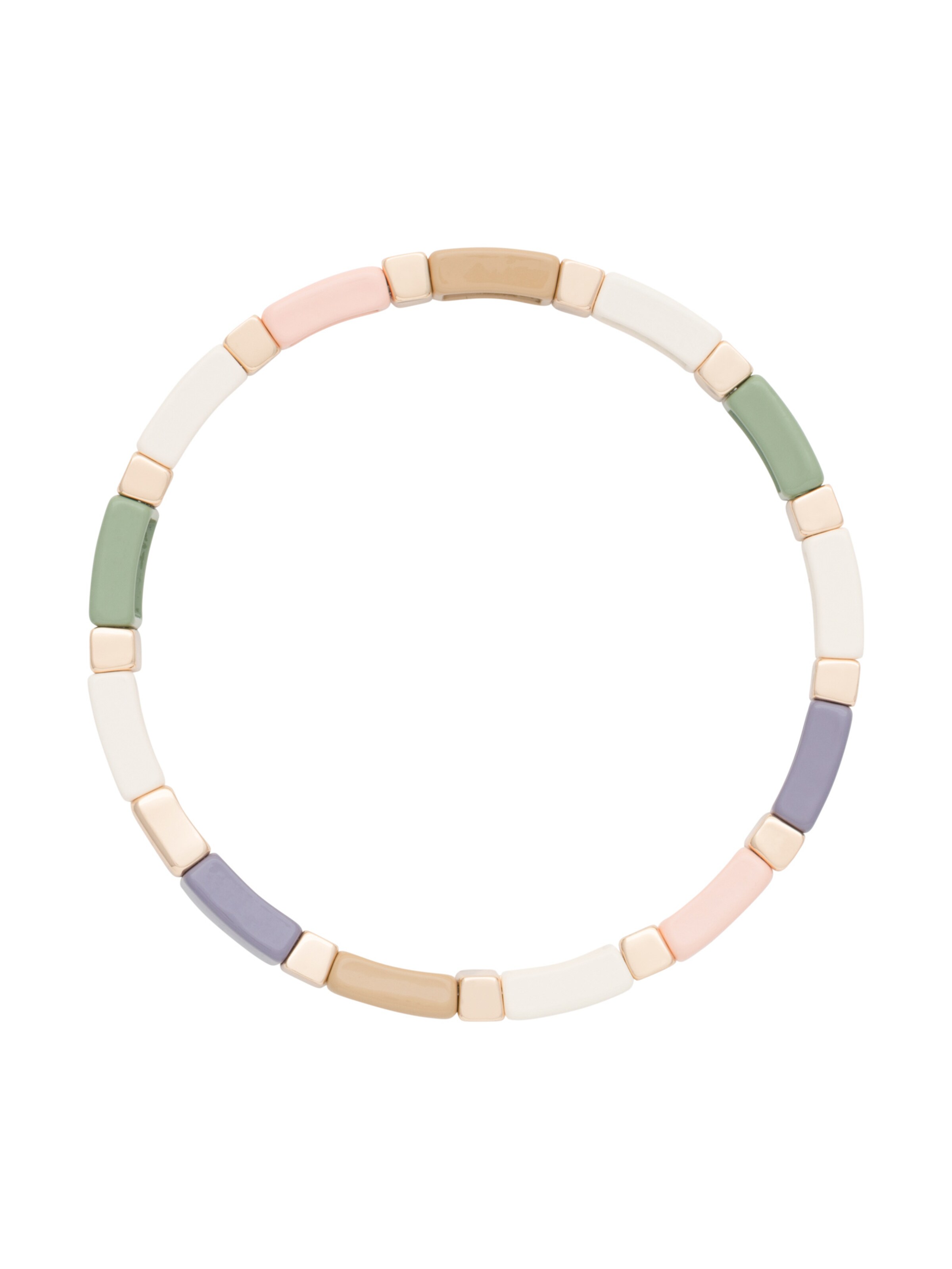A&C Oslo – Nordic Design Jewellery Armband 'Enamel Tiles' in Gemengde kleuren: voorkant