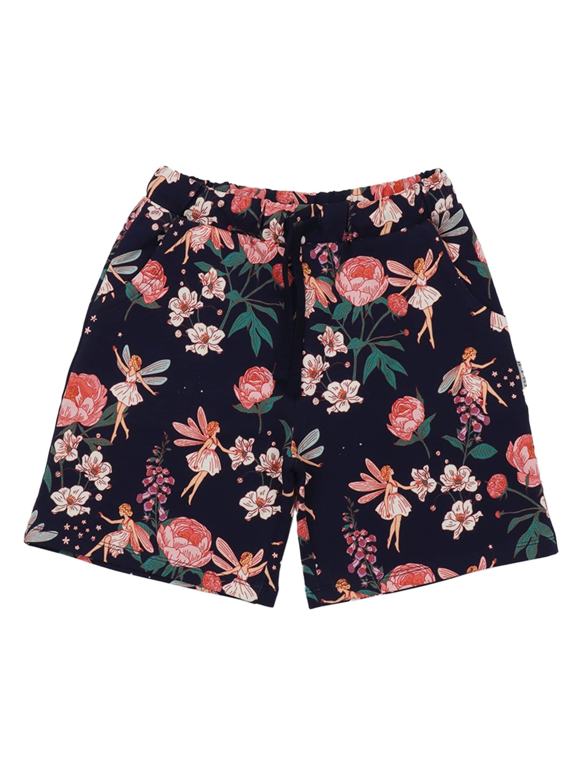 Walkiddy Regular Pants 'Walkiddy - Fairies and Flowers Shorts' in Blue: front