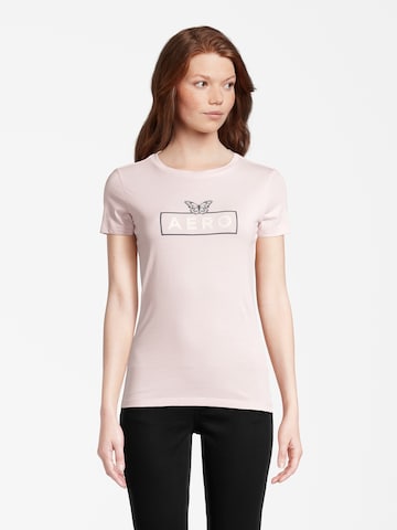 T-shirt 'JUN' AÉROPOSTALE en rose : devant