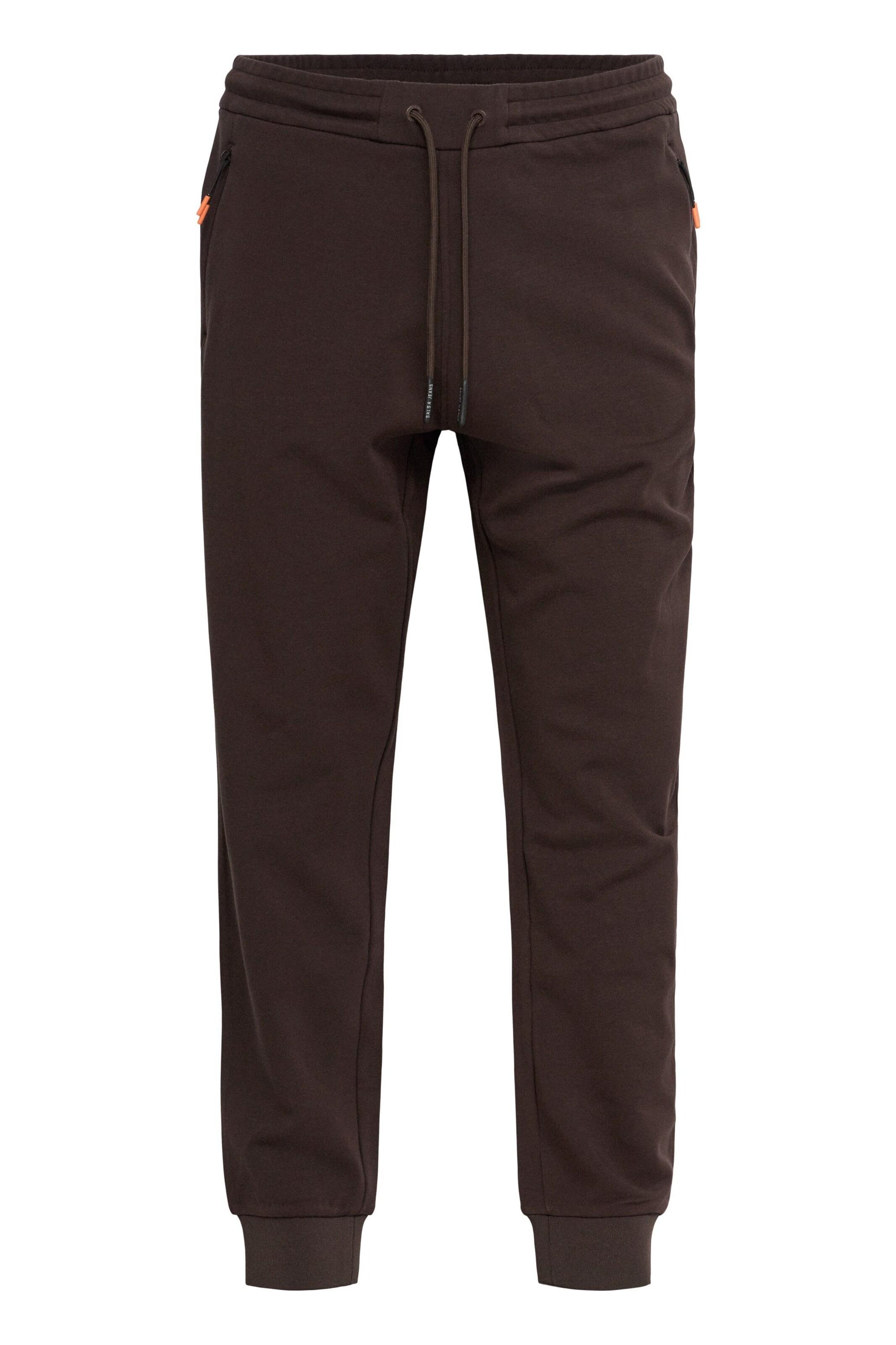 Effilé Pantalon chino Salsa Jeans en marron : devant