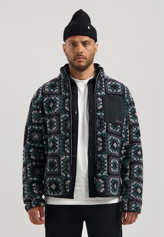 Dstrezzed Fleecejacke 'Bell' in Blau: Vorderseite