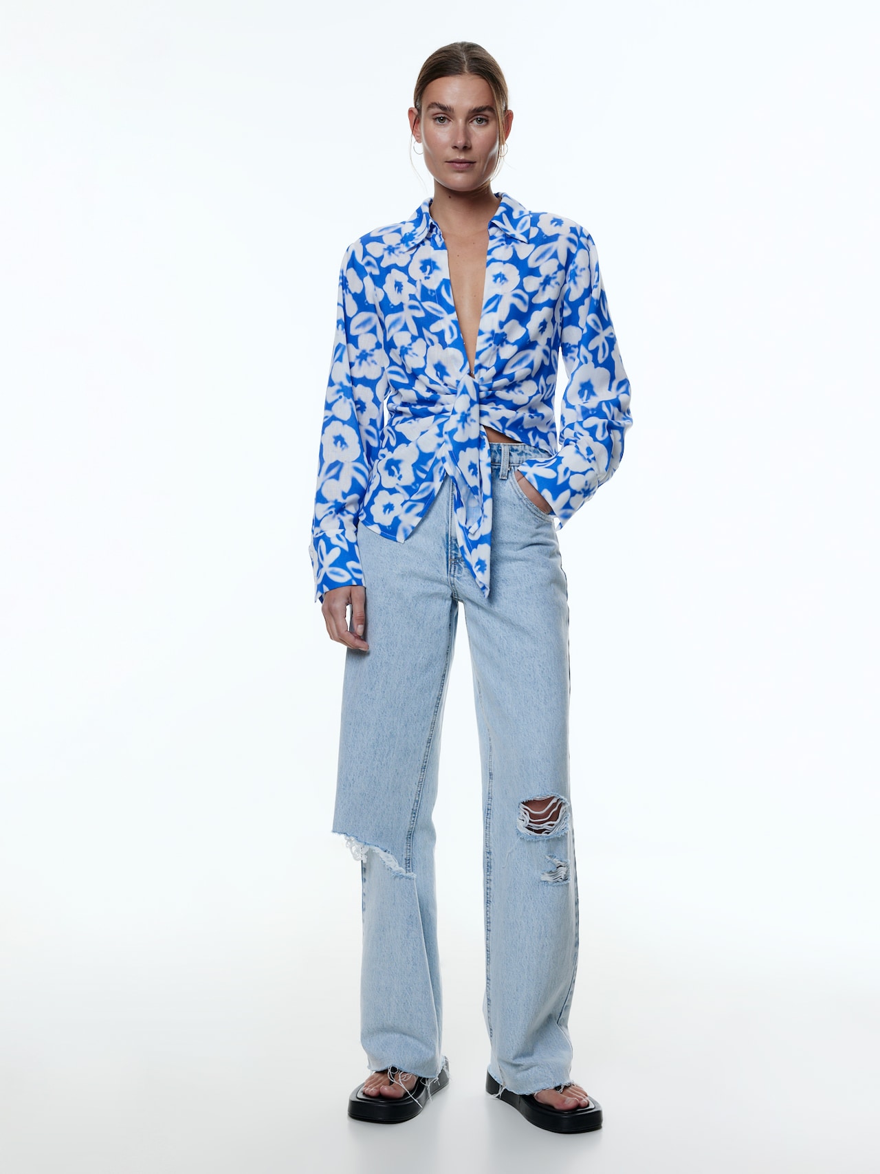 EDITED Produkte Bluse 'Rosina' kobaltblau