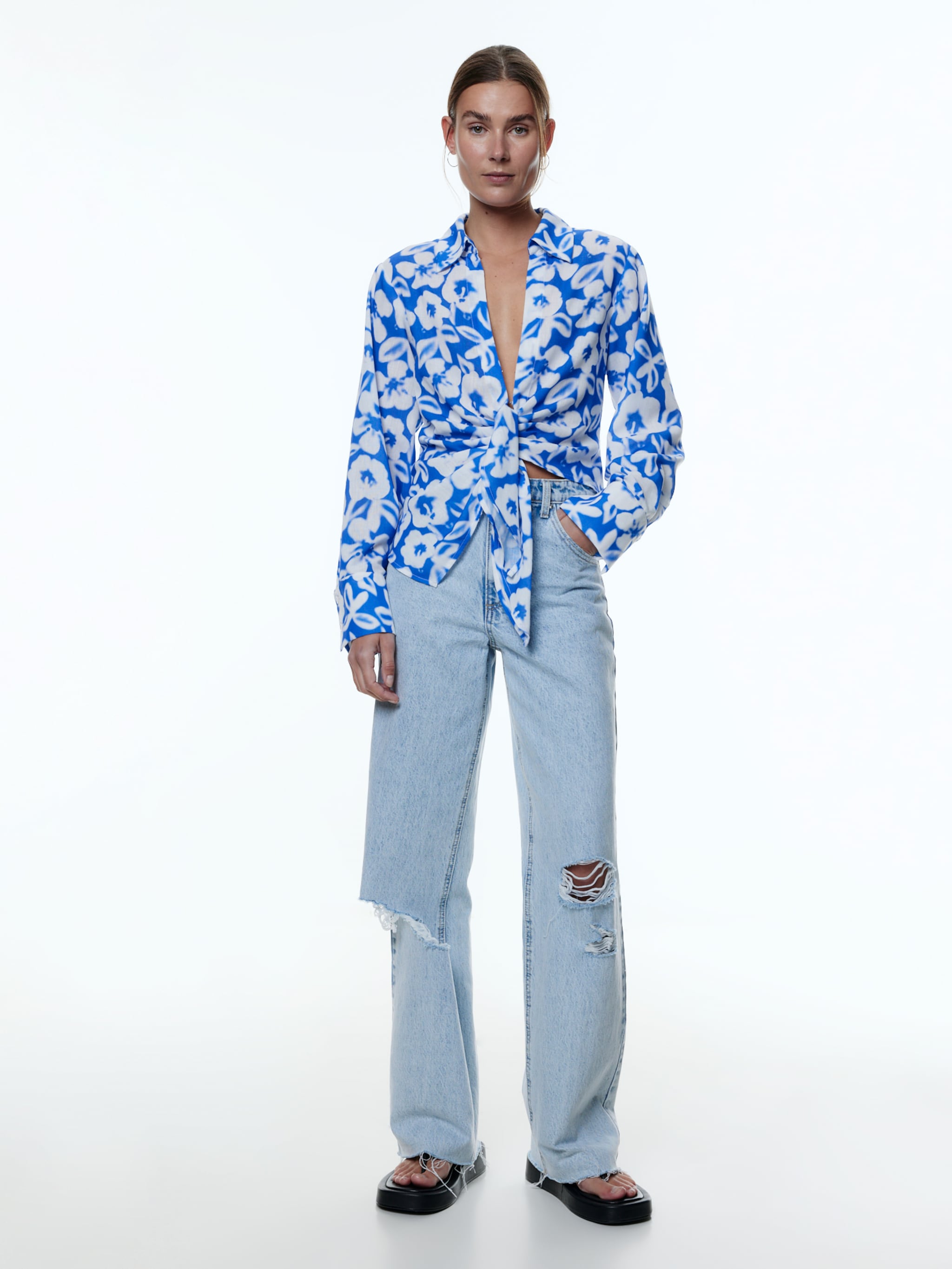 EDITED Producten Blouse 'Rosina' Kobaltblauw