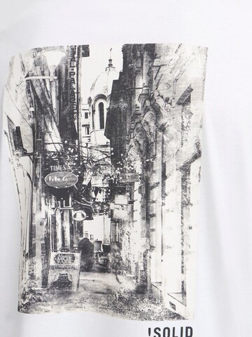 !Solid Rundhalsshirt ' SDBILO ' mit Backprint in Weiß