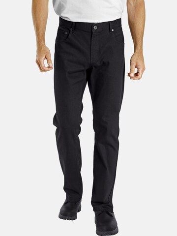 Jan Vanderstorm Loose fit Pants ' Einar ' in Black: front