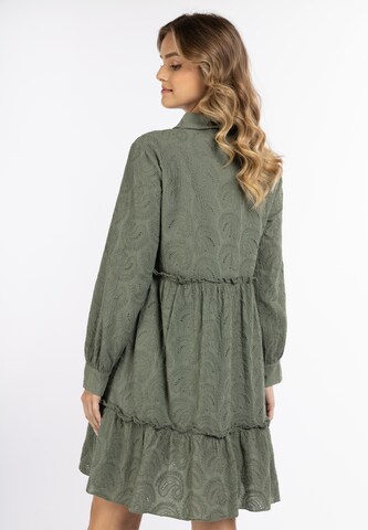 DreiMaster Vintage - Vestido camisero en verde