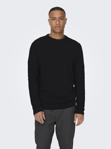 Only & Sons - Pullover 'Kalle' em preto: frente