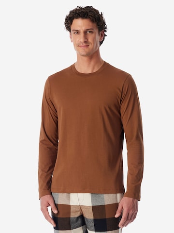 T-Shirt ' Mix Relax ' SCHIESSER en marron : devant