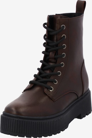 Bottines à lacets 'Leski' Palado en rouge : devant