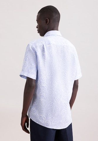 Coupe regular Chemise business 'Schwarze Rose' SEIDENSTICKER en bleu