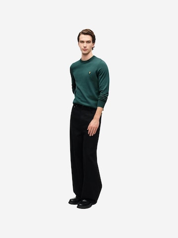 Lyle & Scott Trui 'Cotton Merino Crew Neck Jumper 263MLSKN2110VC' in Groen