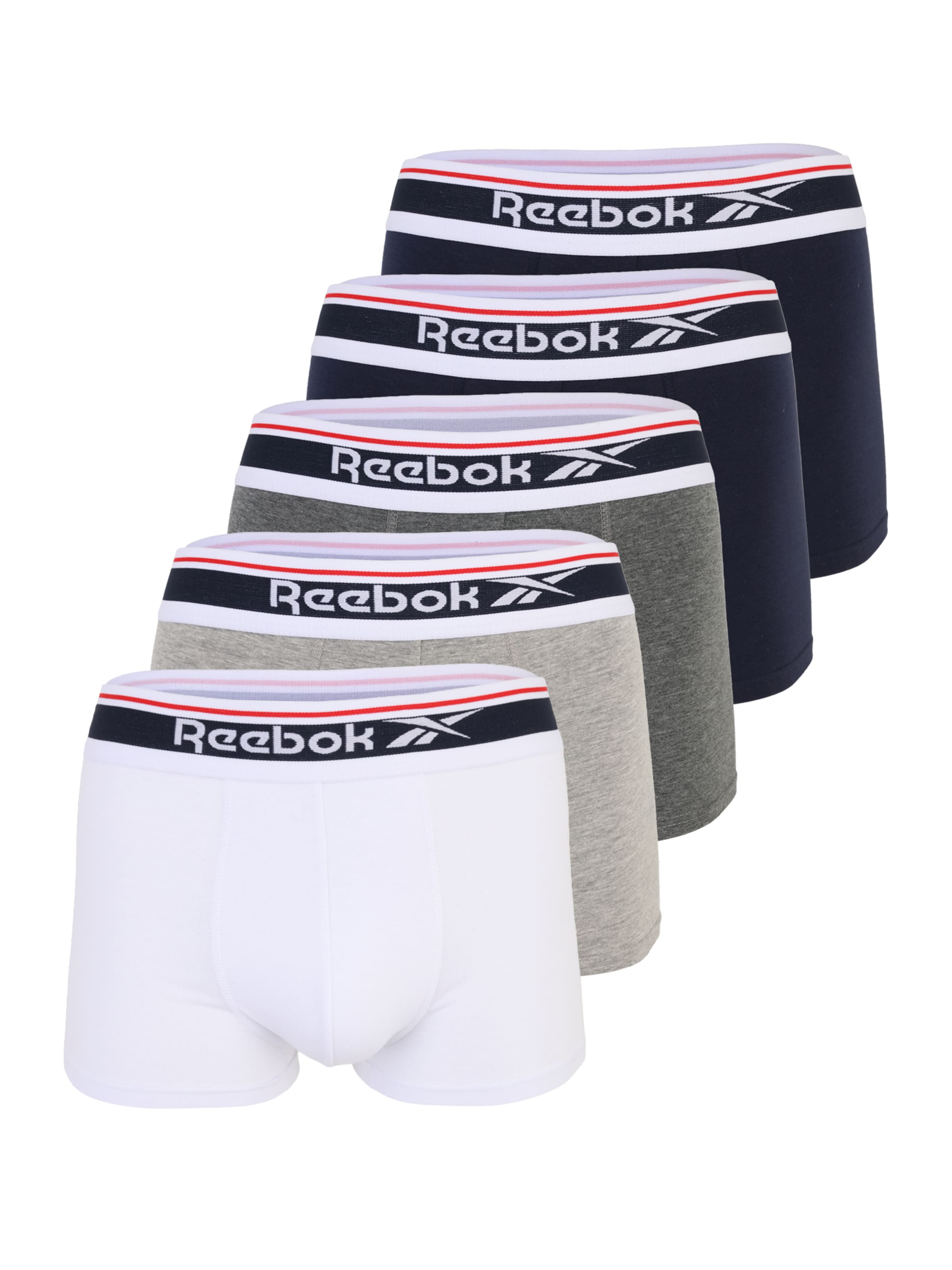 tengerészkék / sötétkék / szürke melír / fehér Reebok Boxeralsók 'JAY', Termék nézet
