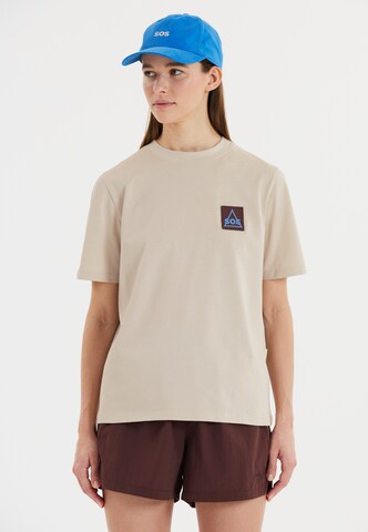 SOS Shirt in Beige: voorkant