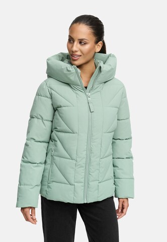 MARIKOO Winterjas 'Kuschelnasee 16' in Groen