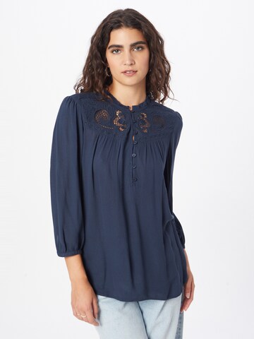 Maison 123 Blouse 'CAPUCINE' in Blauw: voorkant