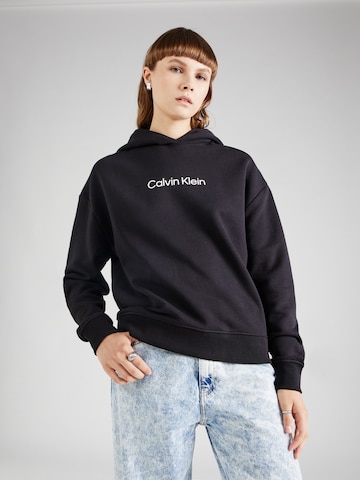 Sweat-shirt 'HERO' Calvin Klein en noir : devant