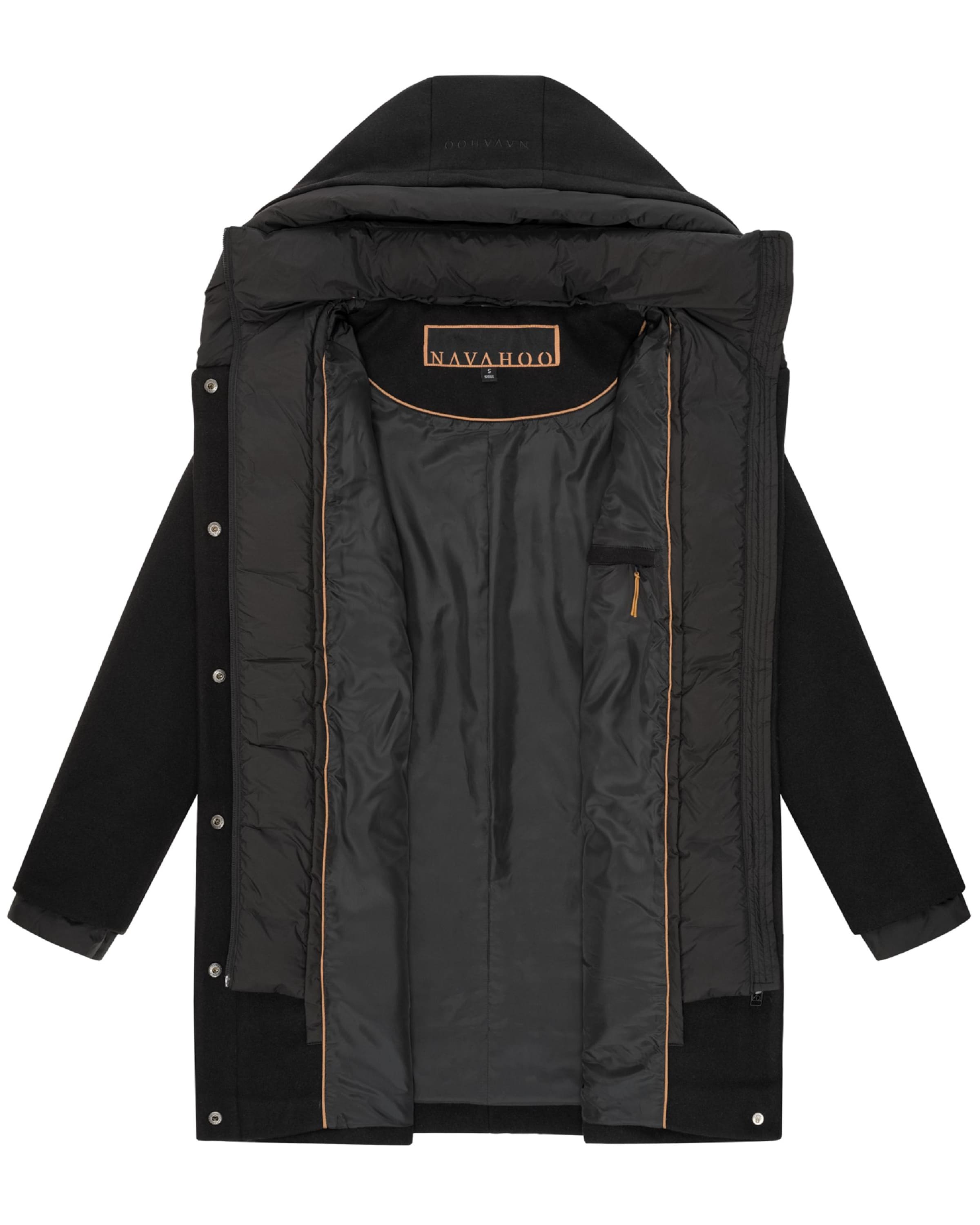 NAVAHOO Winter coat 'Flauschwunder 14' in Black