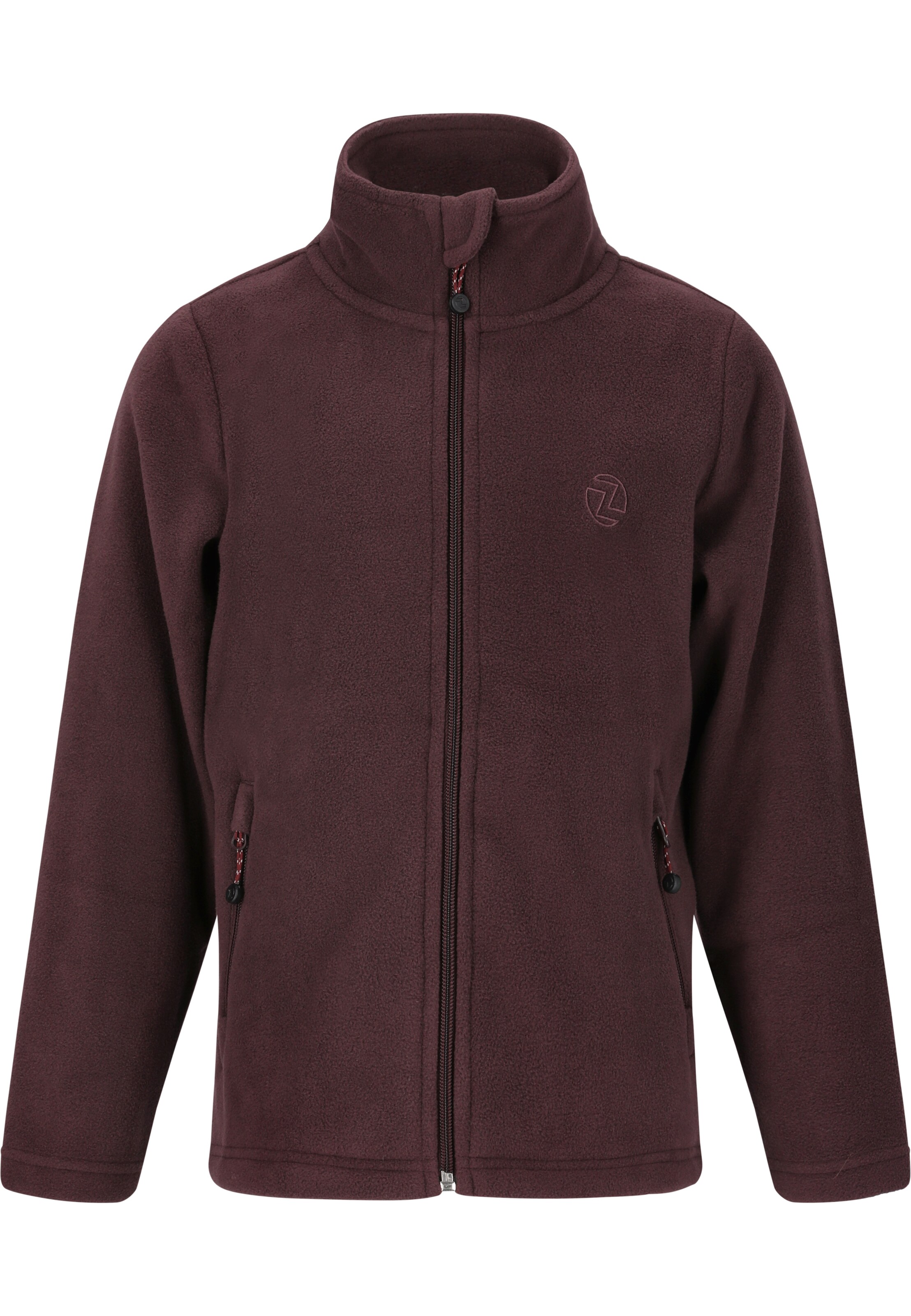 ZigZag Athletic fleece jacket 'Zap' in Brown: front