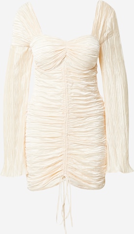 MisspapKoktel haljina - bež boja: prednji dio