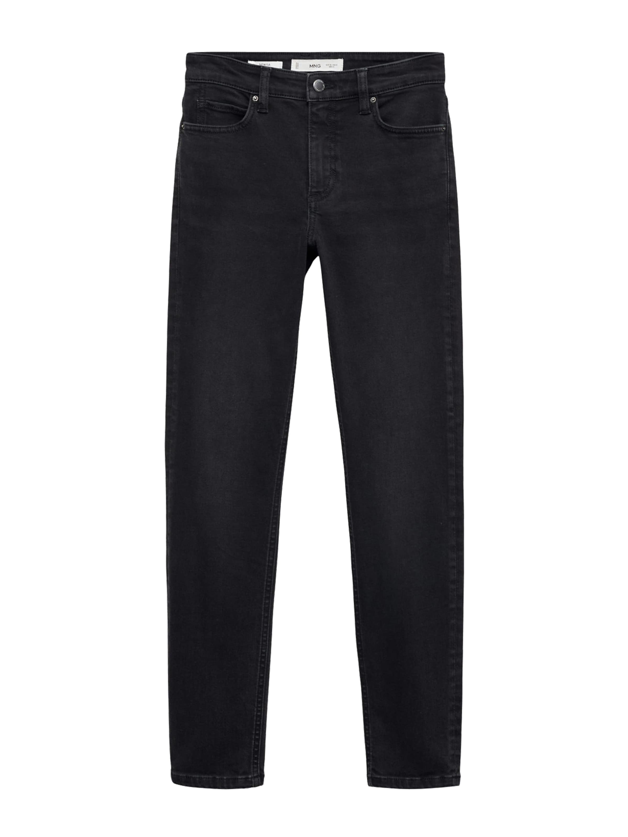 MANGO Skinny Jeans 'NEWISA' in Zwart: voorkant