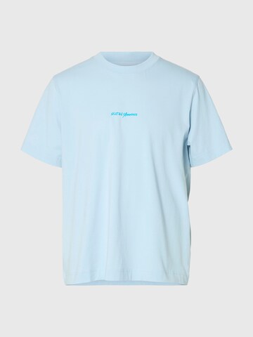 T-Shirt 'SLHElias' SELECTED en bleu