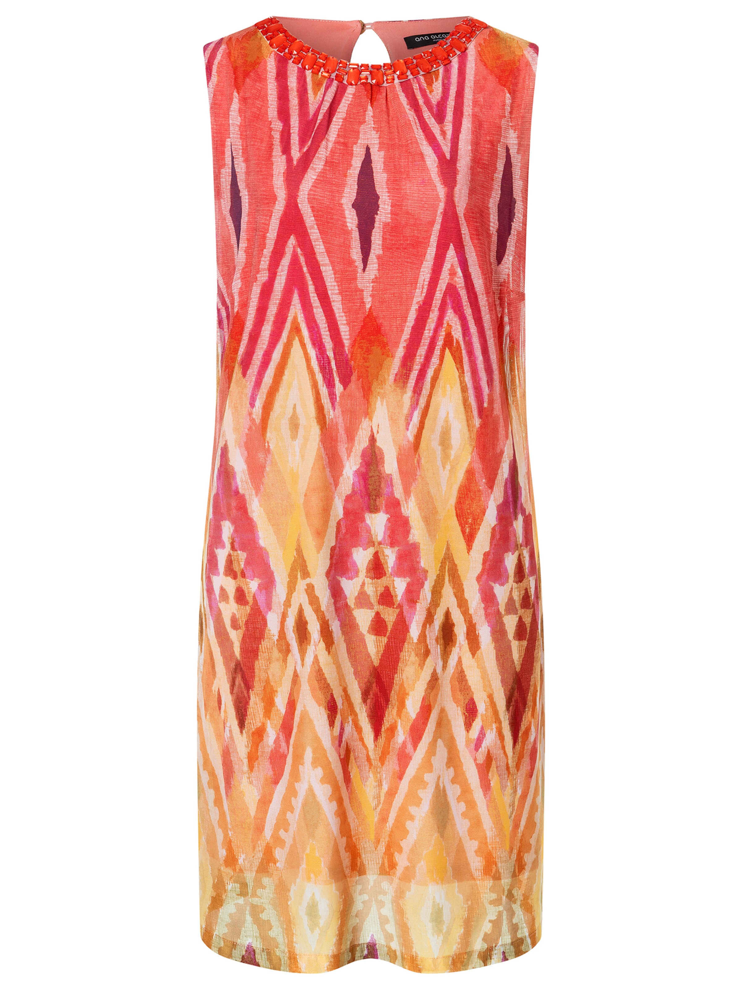 Ana Alcazar Jurk 'Zibea' in Geel: voorkant