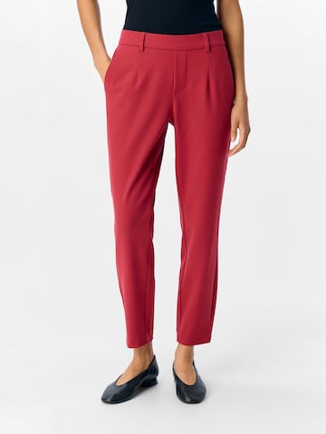 OBJECT Slim fit Trousers 'OBJLisa' in Red: front