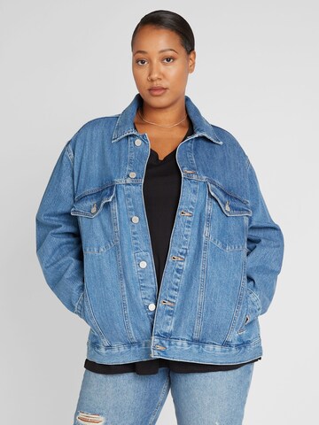 Tommy Jeans Curve Übergangsjacke in Blau: predná strana