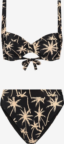 Shiwi T-Shirt Bikini 'DAISY' värissä musta: etupuoli