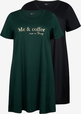 Zizzi - Camiseta de noche 'MALLY' en verde: frente