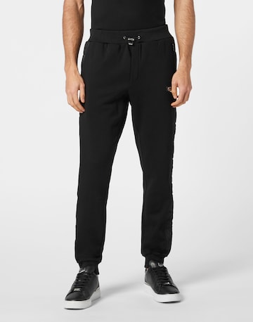 Philipp Plein Tapered Trousers in Black: front