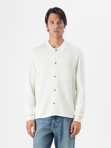 TOMMY HILFIGER Πλεκτή ζακέτα 'ESSENTIAL' σε μπεζ: μπροστά