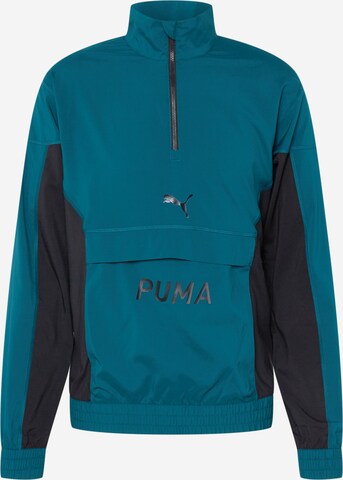 PUMA Sportovní bunda – zelená: přední strana