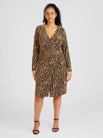 Robe ABOUT YOU Curvy en marron : devant