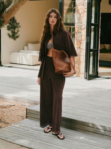 Next Wide leg Broek in Bruin