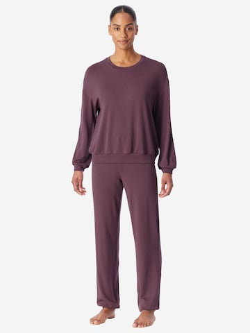 Pyjama ' Casual Feel ' SCHIESSER en marron : devant