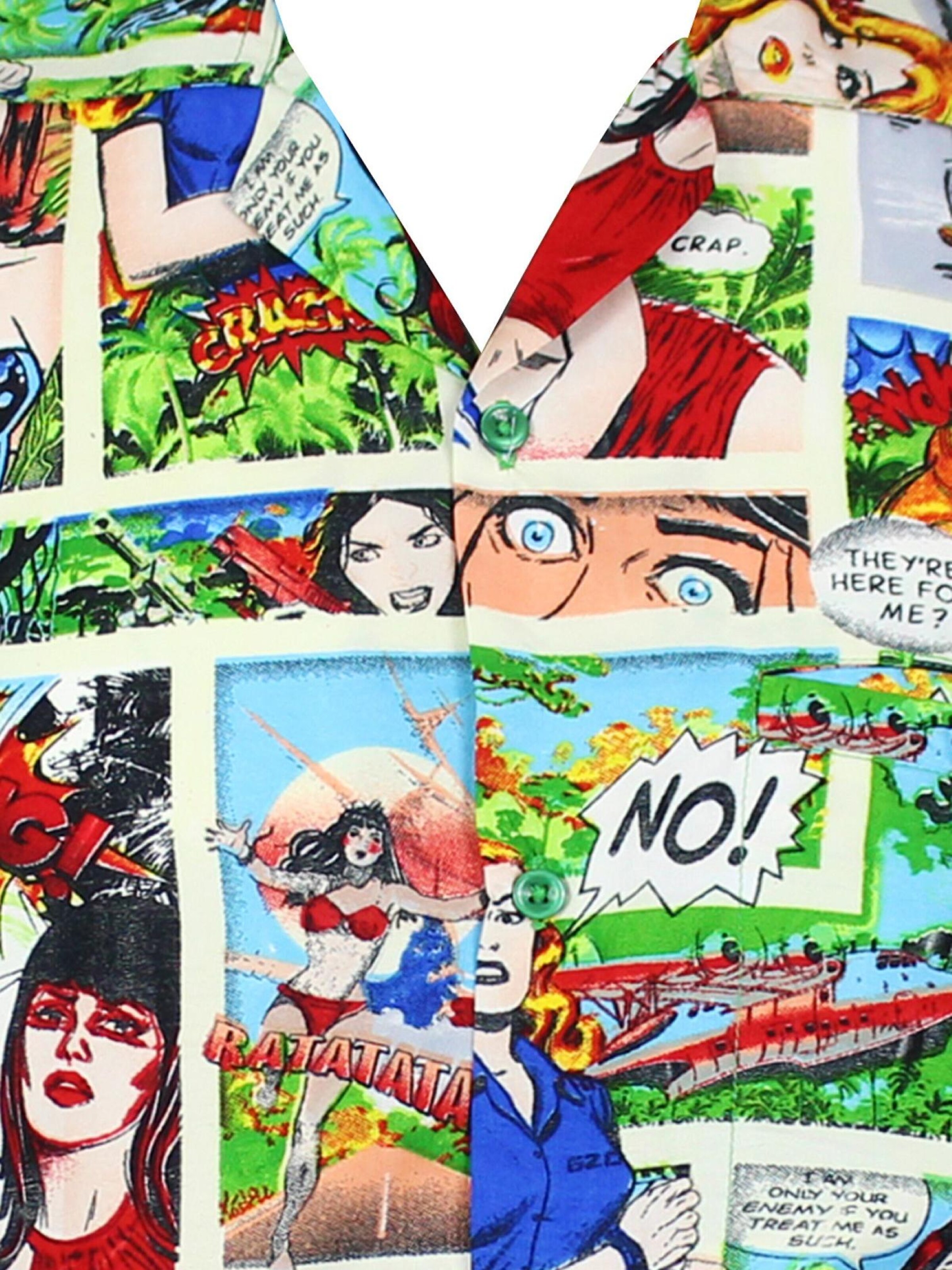 King Kameha Shirt 'Comic' in Mixed colors