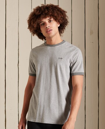 T-Shirt 'Ringer' Superdry en gris