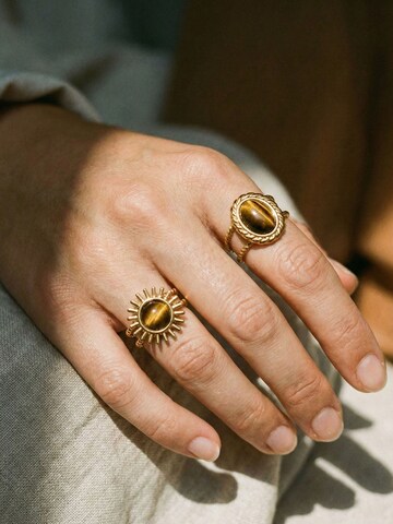 Nemomatheo Ring 'Rope Circle' in Brown: front