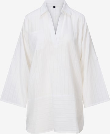 LingaDore Pajama Shirt in White: front