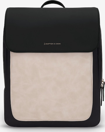 Kapten & Son Rucksack 'Tromso Cream Black' in Beige: predná strana