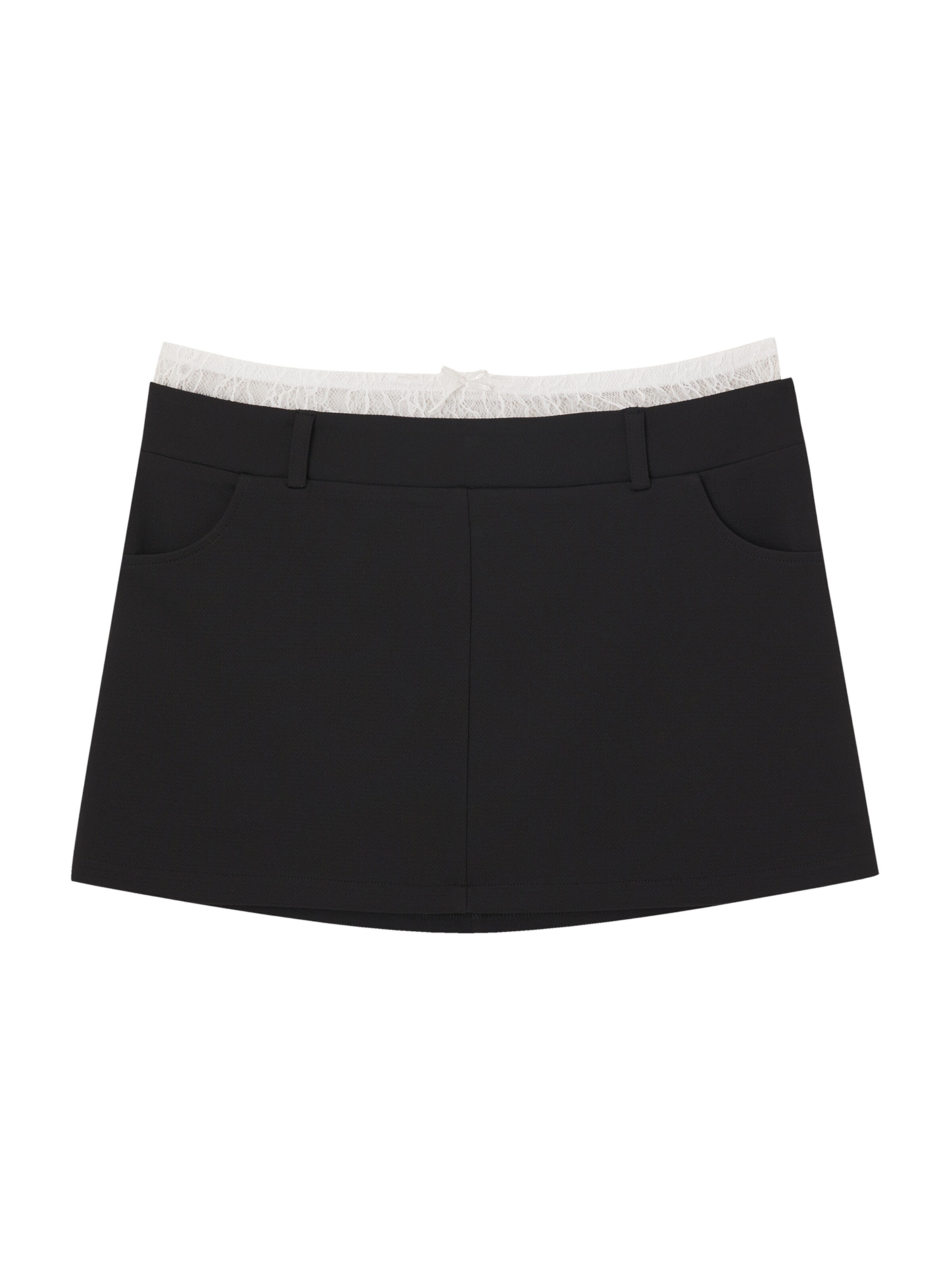 Pull&Bear Sukňa - Čierna: predná strana